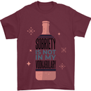 Vodka Sobriety Vodkabulary Alcohol Mens T-Shirt Cotton Gildan Maroon