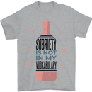 Vodka Sobriety Vodkabulary Alcohol Mens T-Shirt Cotton Gildan Sports Grey