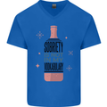 Vodka Sobriety Vodkabulary Alcohol Mens V-Neck Cotton T-Shirt Royal Blue