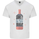 Vodka Sobriety Vodkabulary Alcohol Mens V-Neck Cotton T-Shirt White