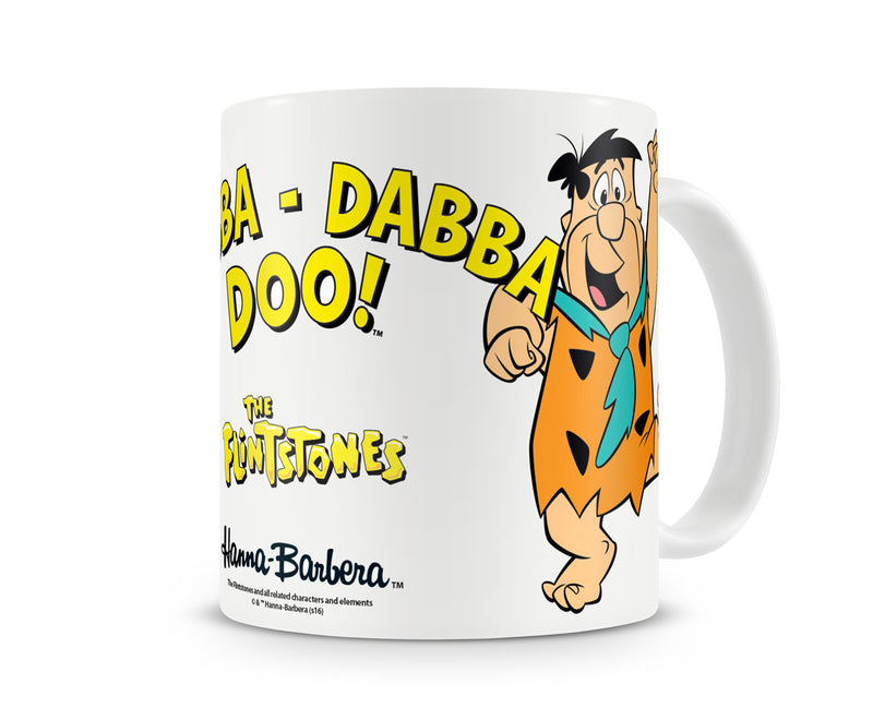 The flintstones yabba-dabba-do animated tv series white coffee mug cup