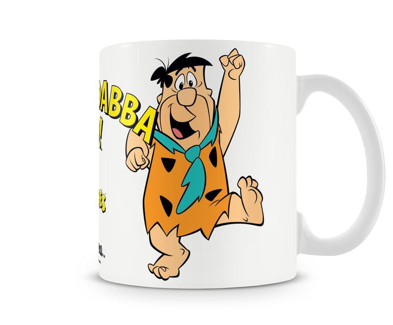 The flintstones yabba-dabba-do animated tv series white coffee mug cup
