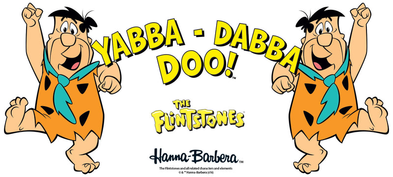 The flintstones yabba-dabba-do animated tv series white coffee mug cup