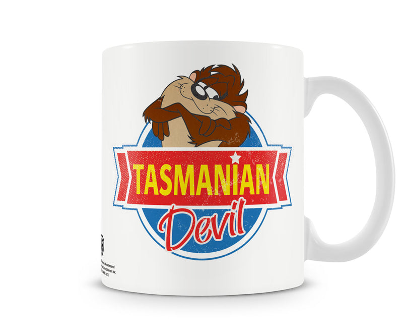 Looney tunes tasmanian devil cartoon animated film series white coffee mug cup