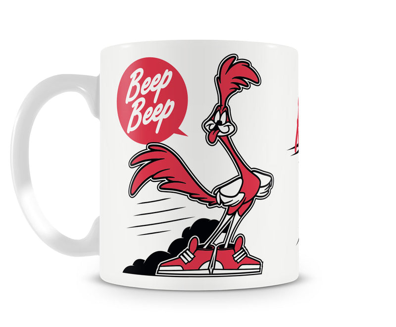 Looney tunes road runner beep beep cartoon animated film series white coffee mug cup