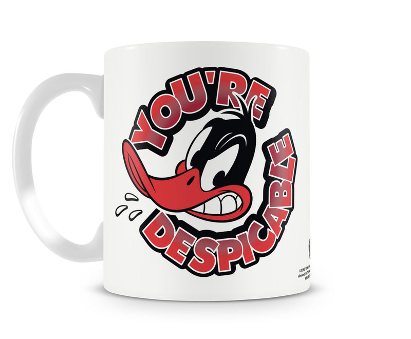 Looney tunes daffy duck cartoon animated film series white coffee mug cup