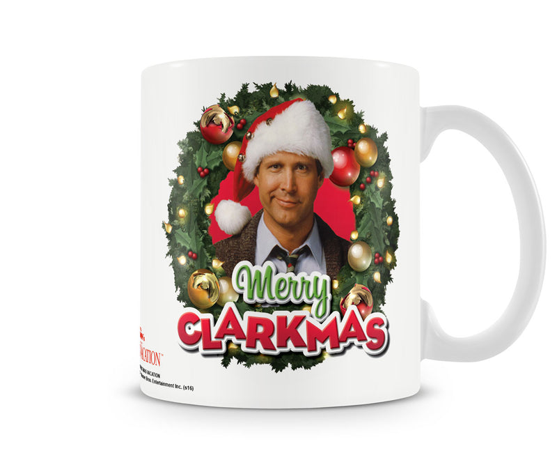 National Lampoon's Christmas Vacation merry clarkmas funny christmas film white coffee mug cup
