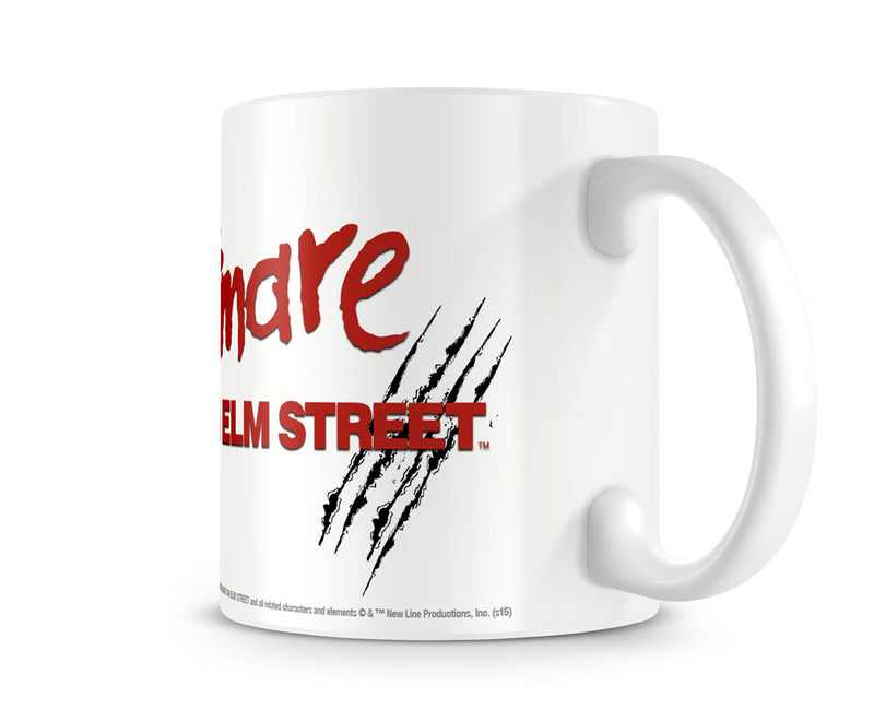 A nightmare on elm street horror film white coffee mug cup