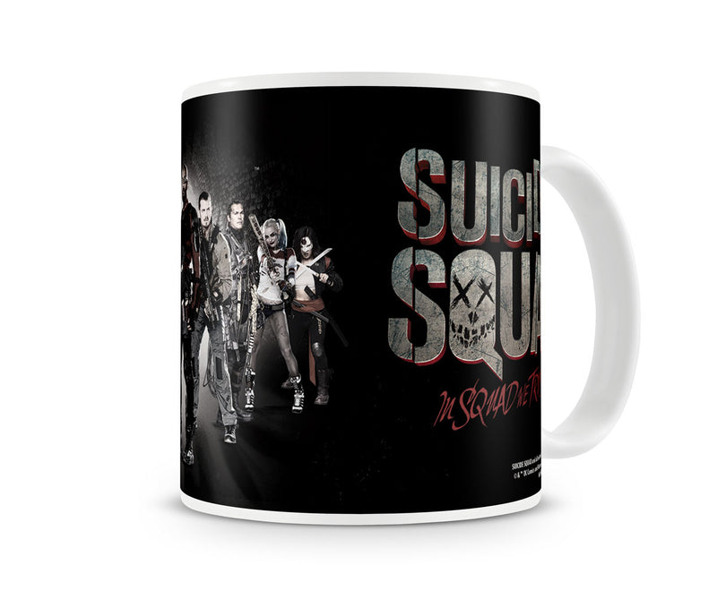 Suicide squad white dc comics film coffee mug cup