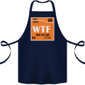 WTF Periodic Table Chemistry Geek Funny Cotton Apron 100% Organic Navy Blue