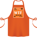 WTF Periodic Table Chemistry Geek Funny Cotton Apron 100% Organic Orange