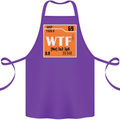 WTF Periodic Table Chemistry Geek Funny Cotton Apron 100% Organic Purple