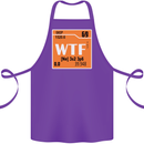 WTF Periodic Table Chemistry Geek Funny Cotton Apron 100% Organic Purple