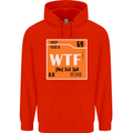 WTF Periodic Table Chemistry Geek Funny Mens 80% Cotton Hoodie Bright Red