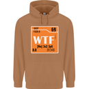 WTF Periodic Table Chemistry Geek Funny Mens 80% Cotton Hoodie Caramel Latte