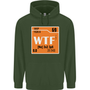 WTF Periodic Table Chemistry Geek Funny Mens 80% Cotton Hoodie Forest Green