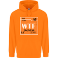 WTF Periodic Table Chemistry Geek Funny Mens 80% Cotton Hoodie Orange