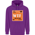 WTF Periodic Table Chemistry Geek Funny Mens 80% Cotton Hoodie Purple