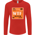 WTF Periodic Table Chemistry Geek Funny Mens Long Sleeve T-Shirt Red