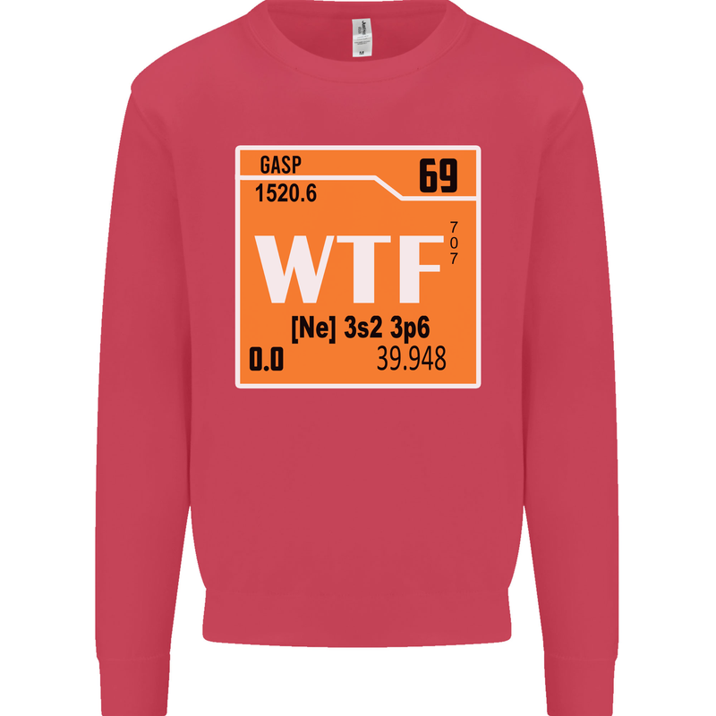 WTF Periodic Table Chemistry Geek Funny Mens Sweatshirt Jumper Heliconia