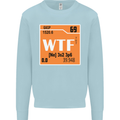 WTF Periodic Table Chemistry Geek Funny Mens Sweatshirt Jumper Light Blue