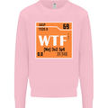 WTF Periodic Table Chemistry Geek Funny Mens Sweatshirt Jumper Light Pink