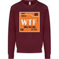 WTF Periodic Table Chemistry Geek Funny Mens Sweatshirt Jumper Maroon