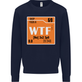 WTF Periodic Table Chemistry Geek Funny Mens Sweatshirt Jumper Navy Blue