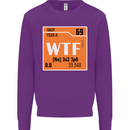 WTF Periodic Table Chemistry Geek Funny Mens Sweatshirt Jumper Purple