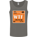 WTF Periodic Table Chemistry Geek Funny Mens Vest Tank Top Charcoal