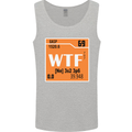 WTF Periodic Table Chemistry Geek Funny Mens Vest Tank Top Sports Grey