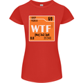 WTF Periodic Table Chemistry Geek Funny Womens Petite Cut T-Shirt Red