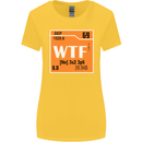 WTF Periodic Table Chemistry Geek Funny Womens Wider Cut T-Shirt Yellow