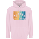 Wakeboarder Water Sports Wakeboarding Childrens Kids Hoodie Light Pink