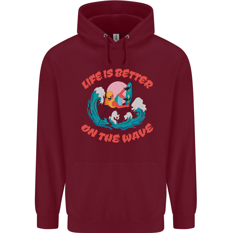 Wakeboarder Water Sports Wakeboarding Childrens Kids Hoodie Maroon