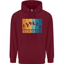 Wakeboarder Water Sports Wakeboarding Childrens Kids Hoodie Maroon