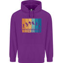 Wakeboarder Water Sports Wakeboarding Childrens Kids Hoodie Purple