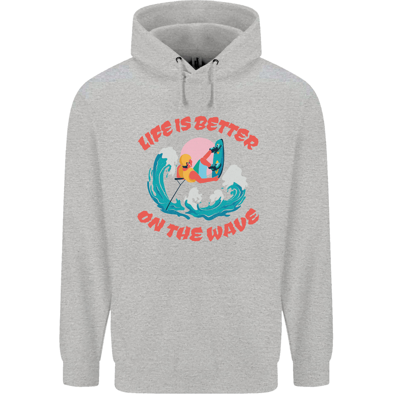 Wakeboarder Water Sports Wakeboarding Childrens Kids Hoodie Sports Grey