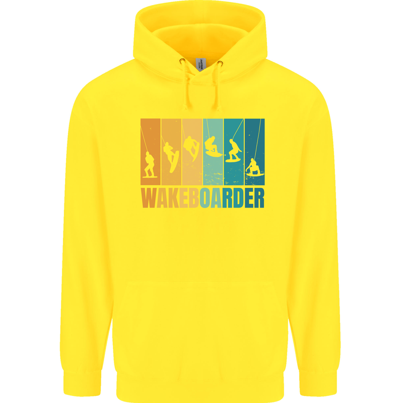 Wakeboarder Water Sports Wakeboarding Childrens Kids Hoodie Yellow