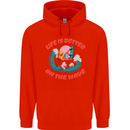 Wakeboarder Water Sports Wakeboarding Mens 80% Cotton Hoodie Bright Red