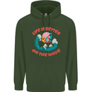 Wakeboarder Water Sports Wakeboarding Mens 80% Cotton Hoodie Forest Green