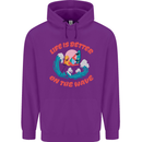 Wakeboarder Water Sports Wakeboarding Mens 80% Cotton Hoodie Purple