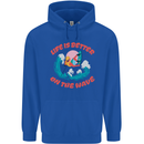 Wakeboarder Water Sports Wakeboarding Mens 80% Cotton Hoodie Royal Blue