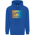 Wakeboarder Water Sports Wakeboarding Mens 80% Cotton Hoodie Royal Blue