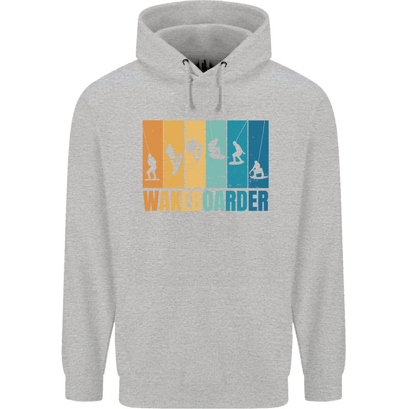 Wakeboarder Water Sports Wakeboarding Mens 80% Cotton Hoodie Sports Grey