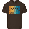 Wakeboarder Water Sports Wakeboarding Mens Cotton T-Shirt Tee Top Dark Chocolate