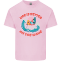 Wakeboarder Water Sports Wakeboarding Mens Cotton T-Shirt Tee Top Light Pink