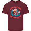 Wakeboarder Water Sports Wakeboarding Mens Cotton T-Shirt Tee Top Maroon