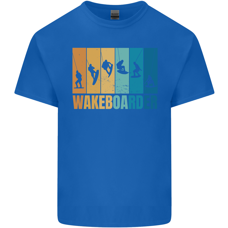 Wakeboarder Water Sports Wakeboarding Mens Cotton T-Shirt Tee Top Royal Blue