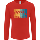 Wakeboarder Water Sports Wakeboarding Mens Long Sleeve T-Shirt Red
